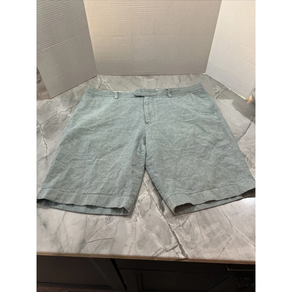 J CREW Rivington Chino Shorts Mens Size 36‎ Pockets Casual Green Outdoor